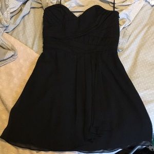 Express strapless black mini dress